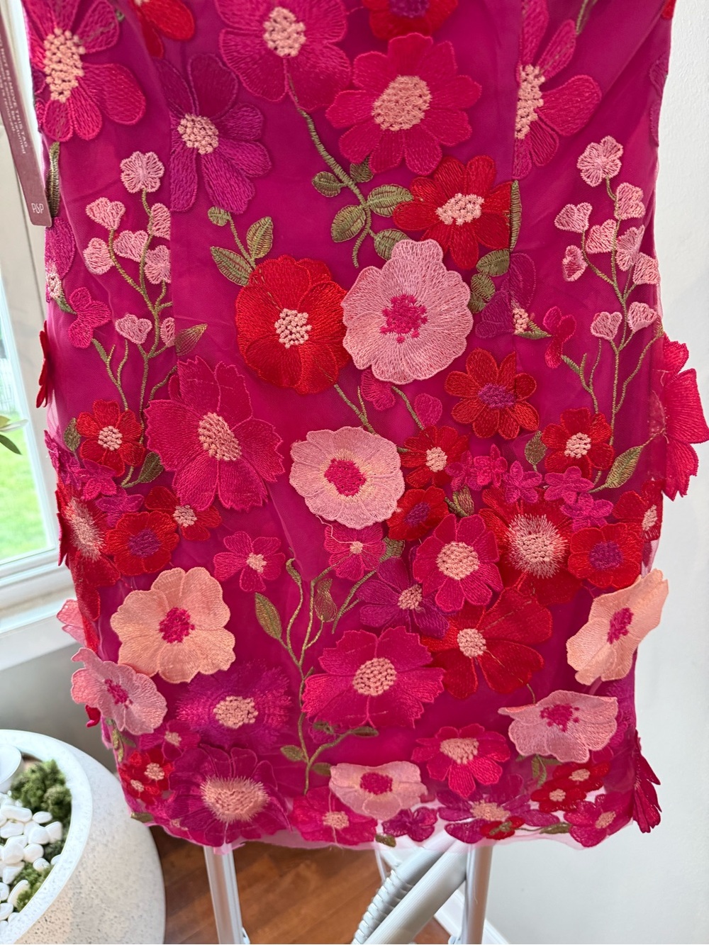 Petal & Pup Hot Pink Strapless Floral Dress - Picture 4 of 6